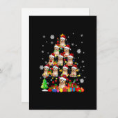 Weihnachtsbaum Santa Cavapoo Weihnachtsleuchten Sa Einladung (Vorne/Hinten)