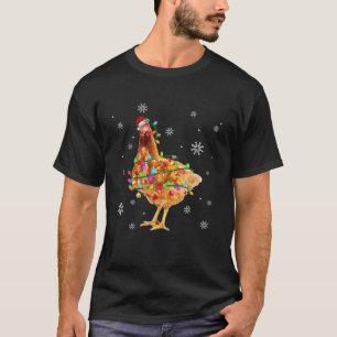 Weihnachtsbaum Santa Chicken Light Pajama X-Mas Ma T-Shirt