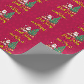Weihnachtsbaum Santa Claus Geschenkpapier (Ecke)