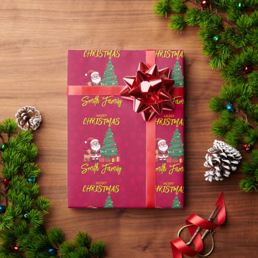 Weihnachtsbaum Santa Clause Geschenkpapier (Feiertagsgeschenk)