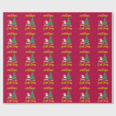 Weihnachtsbaum Santa Clause Geschenkpapier (Flach)