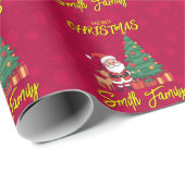 Weihnachtsbaum Santa Clause Geschenkpapier (Rolleneckpunkt)