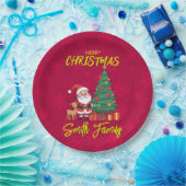 Weihnachtsbaum Santa Clause Pappteller (Party)