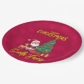 Weihnachtsbaum Santa Clause Pappteller (Schrägansicht)