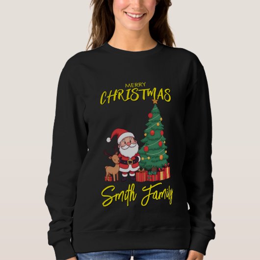 Weihnachtsbaum Santa Clause Sweatshirt (Vorderseite)