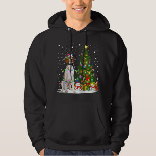 Weihnachtsbaum Santa English Pointer Dog Chris Hoodie