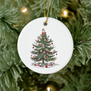 Weihnachtsbaum Santa Frohe Weihnachten Keramik Ornament
