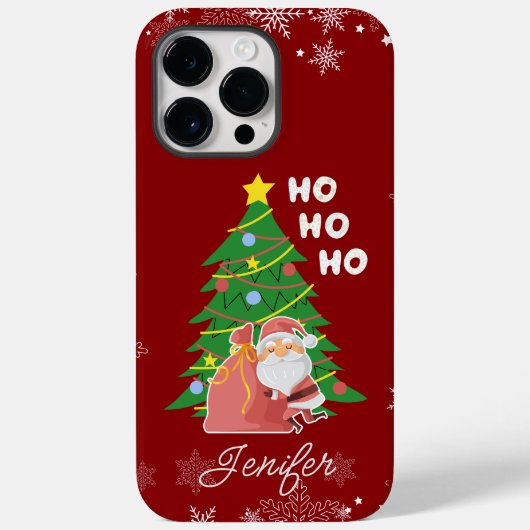 Weihnachtsbaum | Santa | Geschenk anpassbar Case-Mate iPhone Hülle (Rückseite)