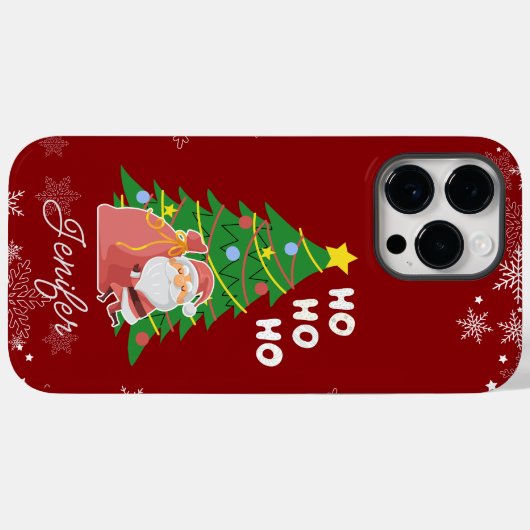 Weihnachtsbaum | Santa | Geschenk anpassbar Case-Mate iPhone Hülle (Rückseite (Horizontal))
