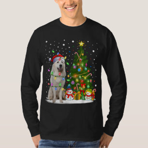 Weihnachtsbaum Santa Great Pyrenäen Hunde Christus T-Shirt