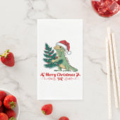 Weihnachtsbaum Santa Iguana Serviette (Beispiel)