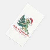 Weihnachtsbaum Santa Iguana Serviette (Ecke)