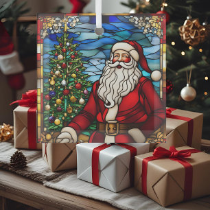 Weihnachtsbaum Santa Imitats Festglas Ornament Aus Glas