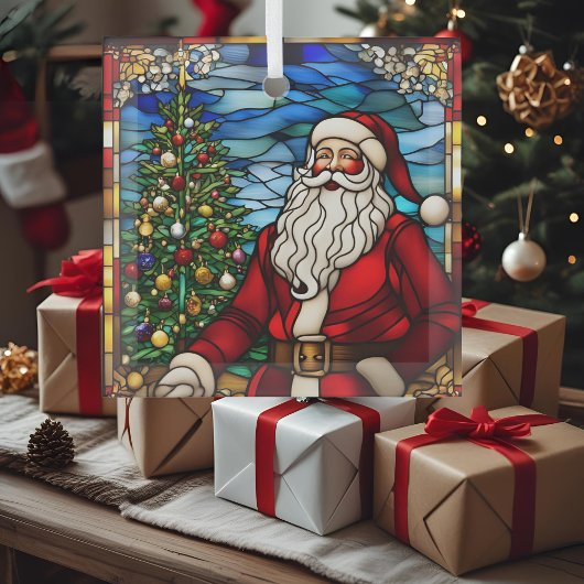 Weihnachtsbaum Santa Imitats Festglas Ornament Aus Glas