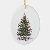 Weihnachtsbaum Santa Merry Weihnachten Keramik Ornament (Rechts)