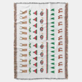 Weihnachtsbaum Santa Reindeer präsentiert Red Gree Decke (Vorderseite Vertikal)