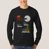 Weihnachtsbaum Santa Riding Humpback Whale T-Shirt (Vorderseite)