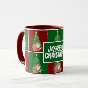 Weihnachtsbaum Santa Rot grün Tasse