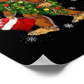Weihnachtsbaum-Sasquatsch-Gläubige Poster (Ecke)