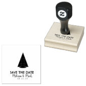 Weihnachtsbaum Save the Date Bäume Hochzeit Gummistempel (Stempel)