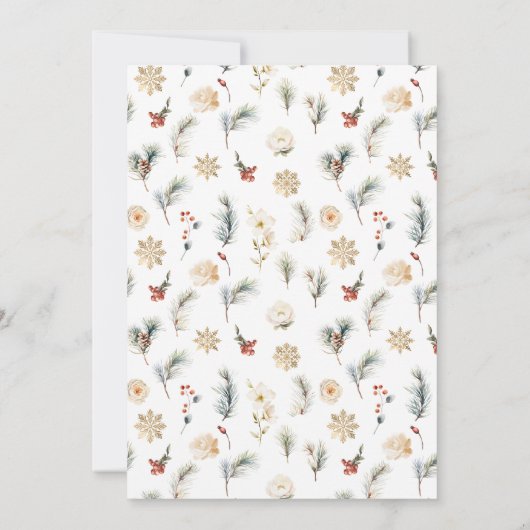 Weihnachtsbaum Save the Date Einladung (Rückseite)