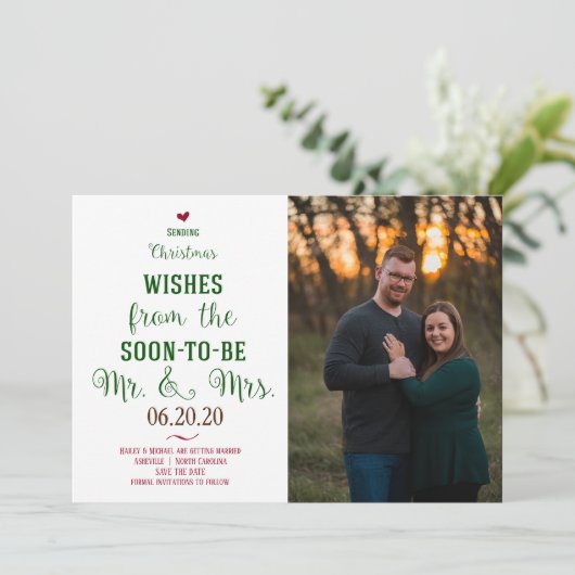 Weihnachtsbaum Save the Date Einladung (Stehend Vorderseite)