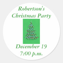 Weihnachtsbaum, Save the Date Party Aufkleber