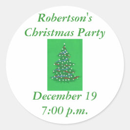 Weihnachtsbaum, Save the Date Party Aufkleber