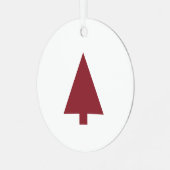 Weihnachtsbaum | Scandi Minimalistisch Simple Burg Ornament Aus Metall (Vorderseite links)
