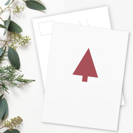 Weihnachtsbaum | Scandi Minimalistisch Simple Burg Postkarte