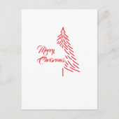 Weihnachtsbaum Scandi Minimalistischer einfacher U Postkarte (Vorderseite)