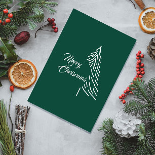 Weihnachtsbaum Scandi Minimalistischer einfacher U Postkarte