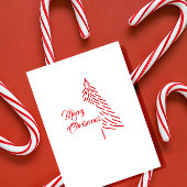 Weihnachtsbaum Scandi Minimalistischer einfacher U Postkarte