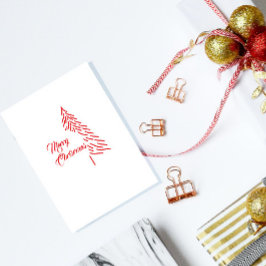 Weihnachtsbaum Scandi Minimalistischer einfacher U Postkarte