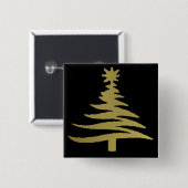 Weihnachtsbaum Schablone Gold Button (Vorne & Hinten)