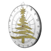 Weihnachtsbaum Schablone Gold Dartscheibe (Vorderseite rechts)