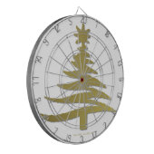 Weihnachtsbaum Schablone Gold Dartscheibe (Vorderseite Links)