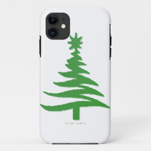 Weihnachtsbaum Schablone Grün Case-Mate iPhone Hülle