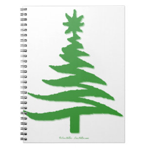 Weihnachtsbaum Schablone Grün Notizblock