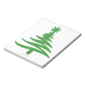 Weihnachtsbaum Schablone Grün Notizblock (Rotiert)