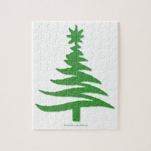 Weihnachtsbaum Schablone Grün Puzzle