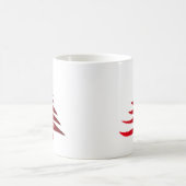 Weihnachtsbaum Schablone Rot Kaffeetasse (Mittel)