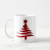 Weihnachtsbaum Schablone Rot Kaffeetasse (Links)