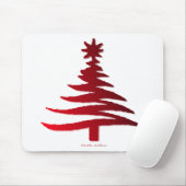 Weihnachtsbaum Schablone Rot Mousepad (Mit Mouse)
