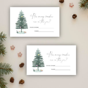 Weihnachtsbaum schätzen, wie viele Bonbons Begleitkarte