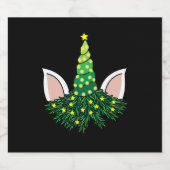 Weihnachtsbaum Schaumweinetikett (Einzelnes Label)