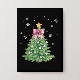 Weihnachtsbaum-Schleife Xmas-Feiertag Button