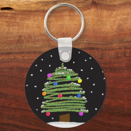 Weihnachtsbaum Schlüsselanhänger (Vorderseite)