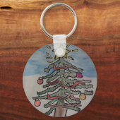 Weihnachtsbaum Schlüsselanhänger (Vorderseite)