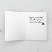 Weihnachtsbaum-Schmetterlinge Feiertagskarte (Innenseite)